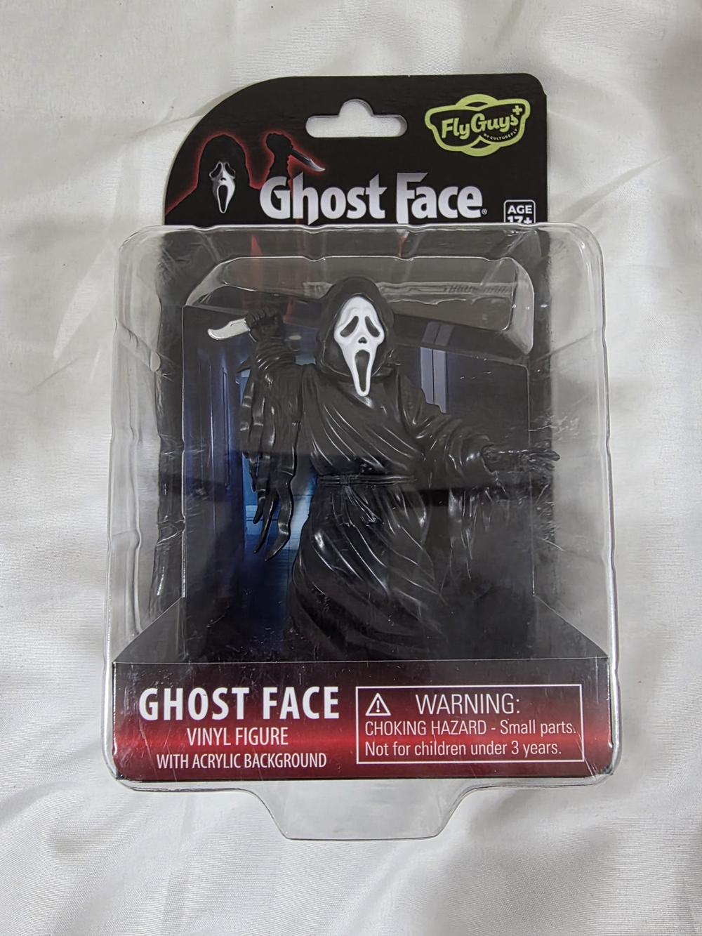 CultureFly Fly Guys Ghost Face Vinyl Figure w/ Acrylic Background NIB